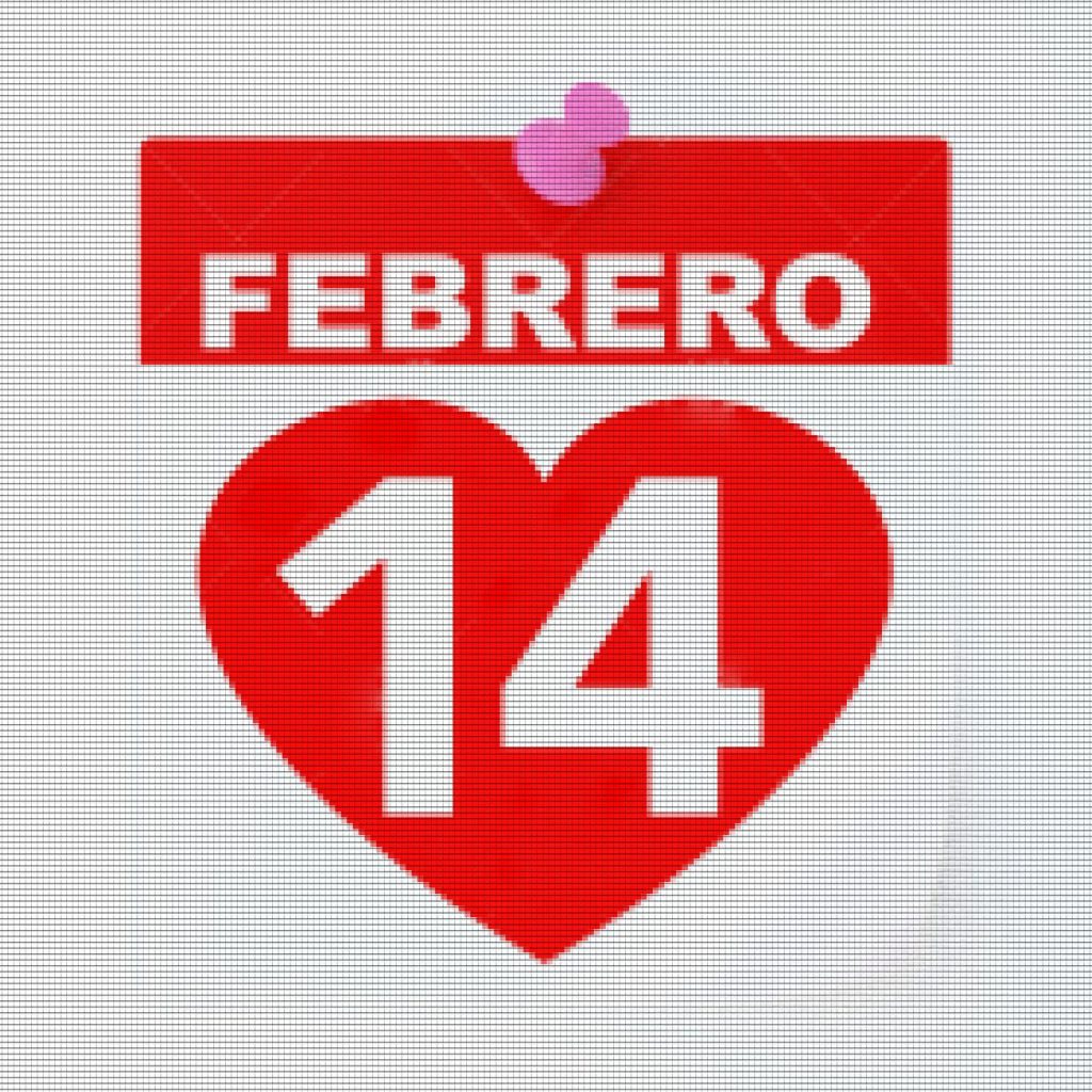 14 February Calendar on White Background. Isolated 3D image